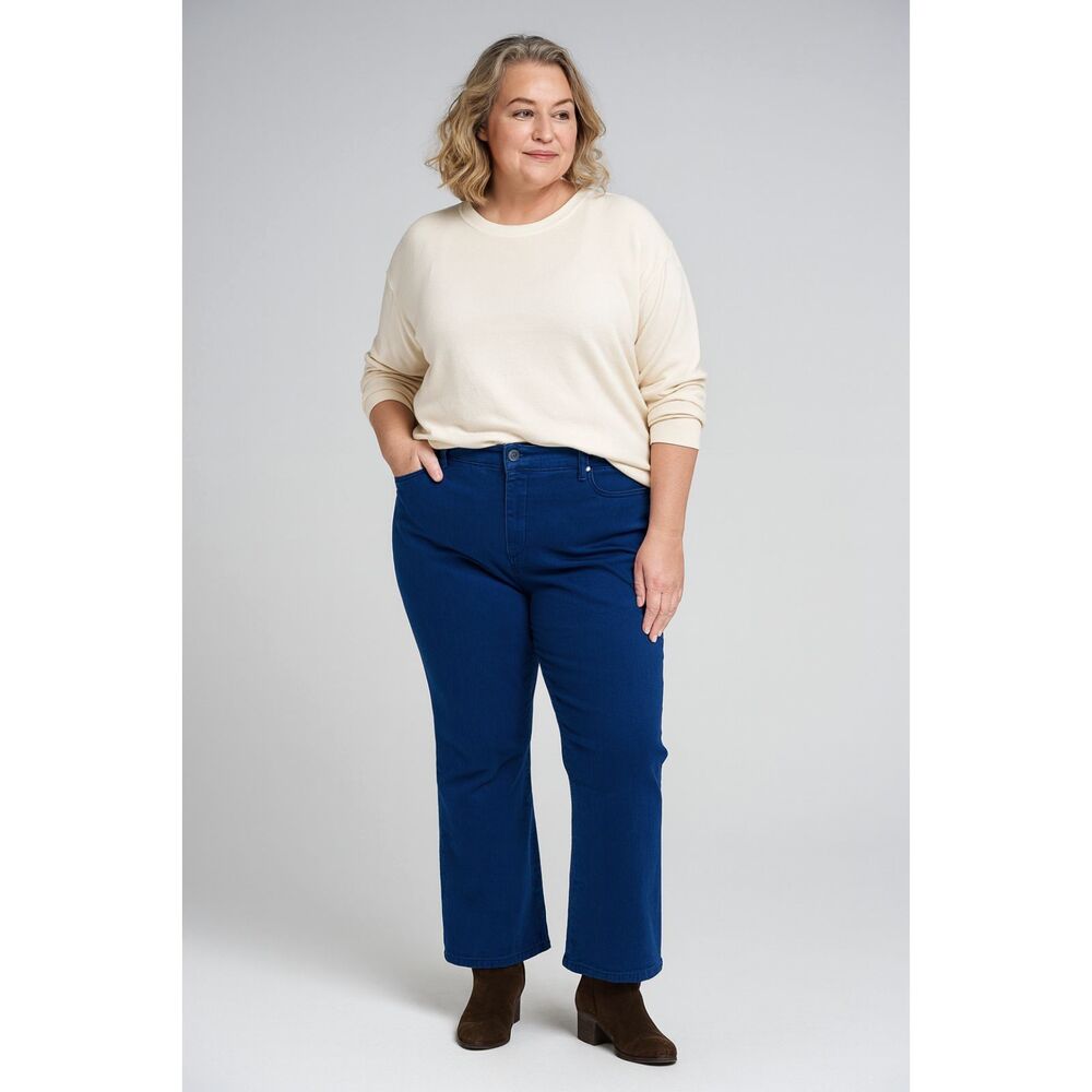 NWT NYDJ Blue Barbara Bootcut Denim Jeans Pants Women's Size 24W MSRP $124